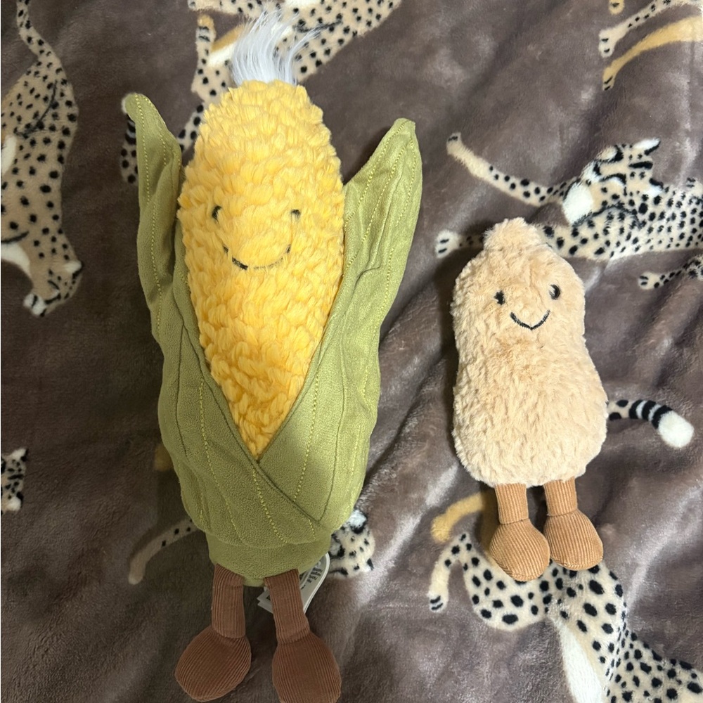 Jelly cat Plush Corn & peanut Duo
